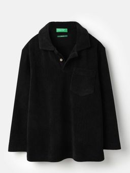 United Colors of Benetton - Relaxed Fit Collar Neck Textured Soft Cord Polo T-Shirt