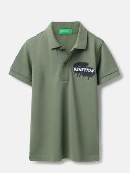 United Colors of Benetton - Collar Neck Embroidered Polo T-Shirt