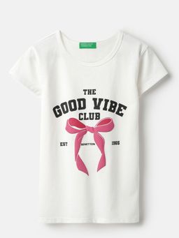 United Colors of Benetton - Round Neck Graphic The Good Vibe Club T-Shirt