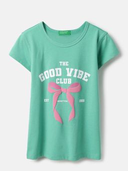 United Colors of Benetton - Round Neck Graphic The Good Vibe Club T-Shirt