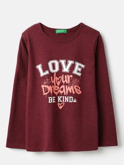 United Colors of Benetton - Round Neck Typography Follow Dreams T-Shirt