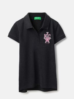 United Colors of Benetton - Collar Neck Applique Pique New York Polo T-Shirt