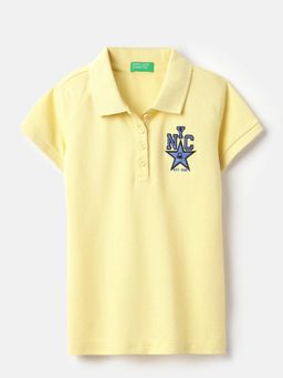 United Colors of Benetton - Collar Neck Applique Pique New York Polo T-Shirt