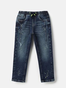 United Colors of Benetton - Splatter Dark Wash Denim Jeans