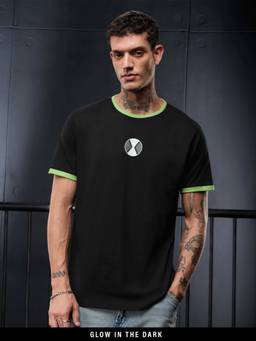 The Souled Store - Official Ben 10: Omnitrix Glow Men Black T-Shirt