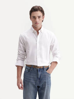 Rare Rabbit - Carlos O White Solid Cotton Button-Down Shirt