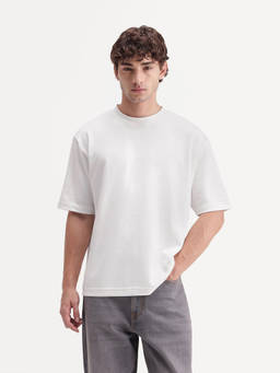 Rare Rabbit - Kopa Men Primary White Solid Crew Neck T-Shirt