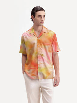 Rare Rabbit - Painto Men Multicolour Abstract Botanical Print Casual Shirt