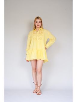 HOUSE OF SAL - Cento Yellow Short Dress