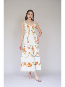 HOUSE OF SAL - Flora White Midi Dress