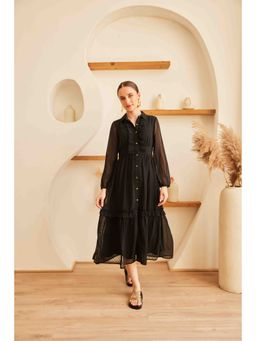 HOUSE OF SAL - Anta Black Midi Dress