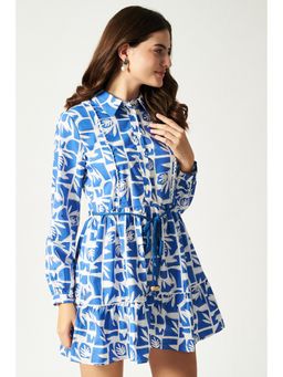 HOUSE OF SAL - Blue Kelly Shirt Dress with Belt