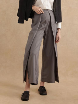 RAREISM - Oipi Primary Grey Wide Ankle Length Trouser