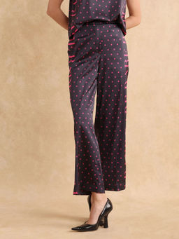 RAREISM - Utkco-B Dark Grey Polka Straight Ankle Length Trouser