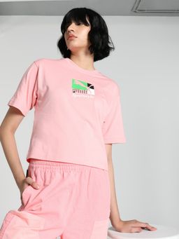 Puma - Classics Brand Love Womens Pink T-Shirt
