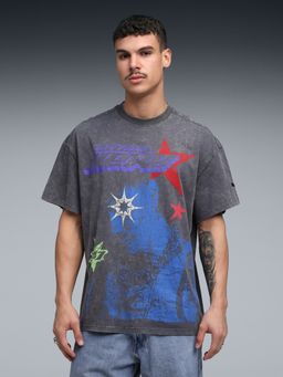 Puma - Melo X Star Vision Men's Oversized Graphic T-Shirt - Grey