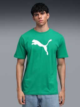 Puma - Team Rise Logo Cotton Men's Football T-Shirt - Green