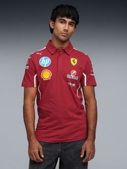 Puma - Scuderia Ferrari 2025 Team Men's Motorsport Polo T-shirt - Red