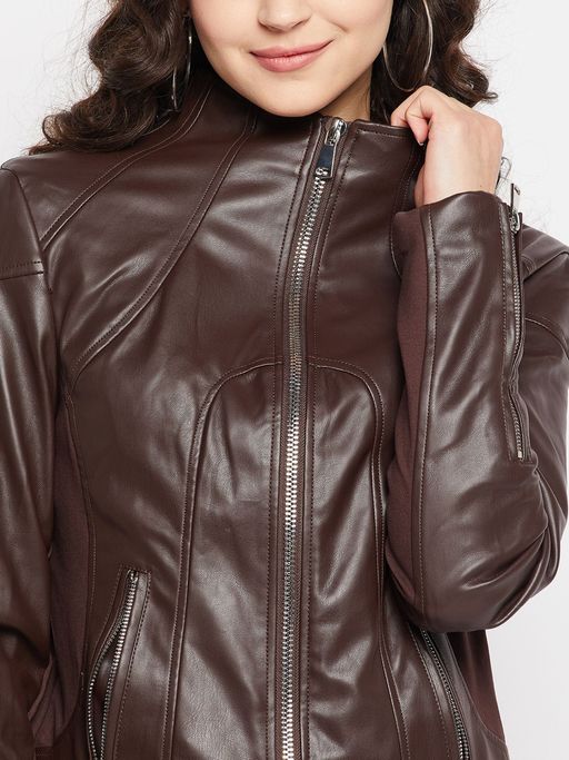 Buy Madame Solid Brown Jacket Online