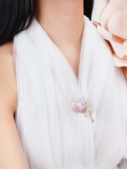 Joker and Witch - Joker & Witch Irie Pink Tulip Rhinestone Brooche