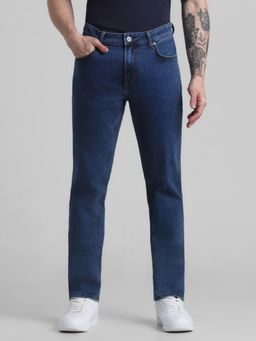 Jack & Jones - Navy Blue Ben Skinny Fit Low Rise Stretch Jeans