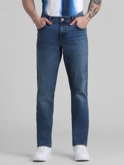 Jack & Jones - Navy Blue Glenn Slim Fit Low Rise Stretch Jeans