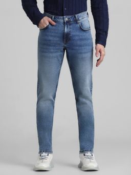 Jack & Jones - Navy Blue Glenn Slim Fit Low Rise Stretch Jeans
