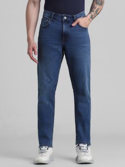 Jack & Jones - Navy Blue Glenn Slim Fit Low Rise Stretch Jeans