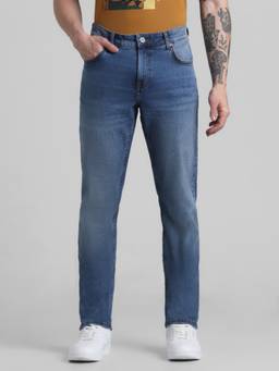 Jack & Jones - Blue Glenn Slim Fit Low Rise Stretch Jeans