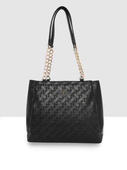 ESBEDA - Black Color Embossed Textured Handbag for Women