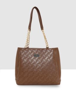 ESBEDA - Tan Color Embossed Textured Handbag for Women