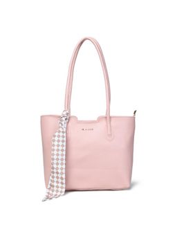 Pelle Luxur - Stylish Baby Pink Tote Bag for Women with Scarf (M)