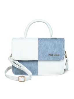 Pelle Luxur - Stylish White/Sage Sling Bag for Women (M)
