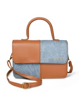 Pelle Luxur - Stylish Tan/Sage Sling Bag for Women (M)
