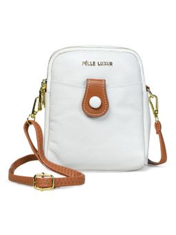 Pelle Luxur - Stylish White Sling Bag for Women (S)