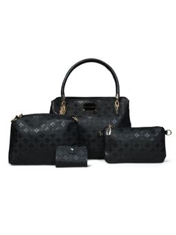 Pelle Luxur - Stylish Black Hand Bag for Women (M)