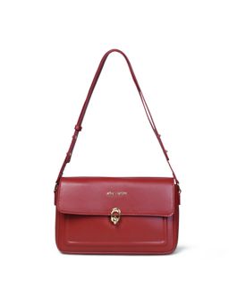 Pelle Luxur - Stylish Wine Red Sling Bag for Women (M)