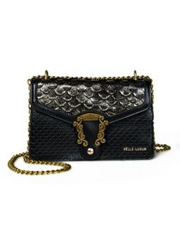 Pelle Luxur - Stylish Black Sling Bag for Women (M)