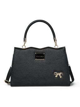 Pelle Luxur - Stylish Black Satchel Bag for Women (M)