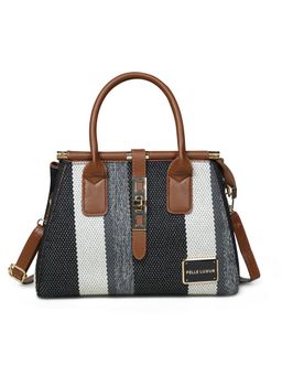 Pelle Luxur - Stylish Black Satchel Bag for Women (M)