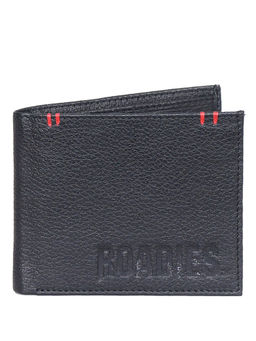 Justanned - Top Edge Red Highlight Mens Leather Wallet