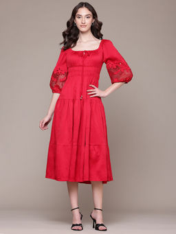 Label Ritu Kumar - Red Elicia Dress