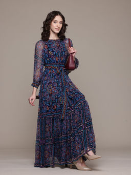 Label Ritu Kumar - Navy Blue Blair Maxi Dress