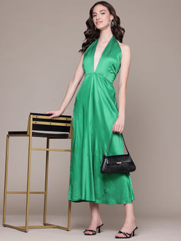 Label Ritu Kumar - Green Amara Halter Dress