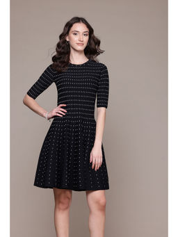 Label Ritu Kumar - Black Aubrey Skater Dress