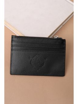Louis Philippe - Men Black Solid Leather Card Case