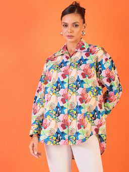 Uptownie - Women's Multi-Colour Floral Shirt
