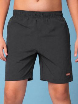 LYCOT - Boys Athletic All Purpose Charcoal Solid Sports Shorts