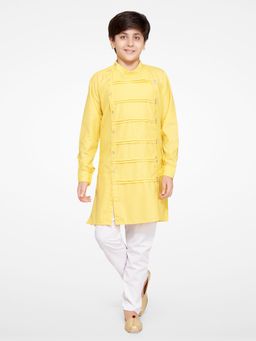 Jeetethnics - Boys Yellow Kurta Pyjama (Set of 2)