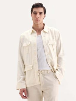 Rare Rabbit - Men's Off White Solid Jacket